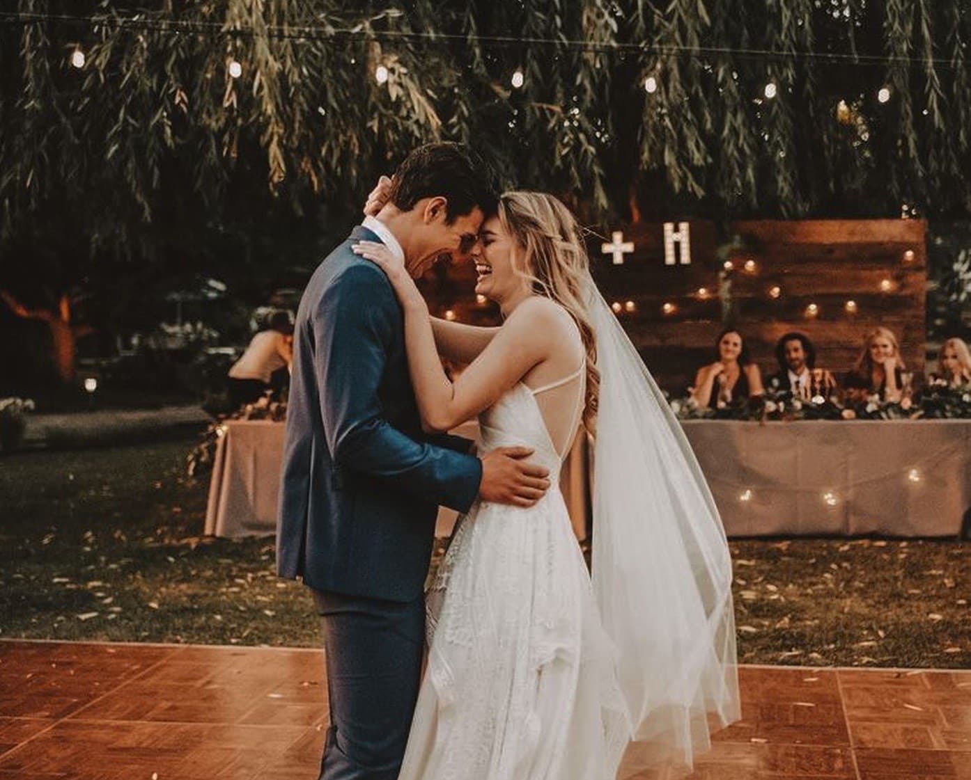Couple dancing at a wedding